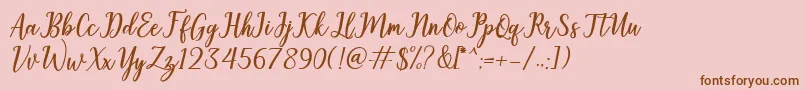 Shelter Font – Brown Fonts on Pink Background