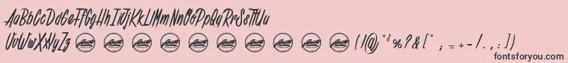 Shenanigans basic PersonalUseOnly Font – Black Fonts on Pink Background