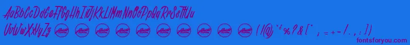 fuente Shenanigans basic PersonalUseOnly – Fuentes Moradas Sobre Fondo Azul