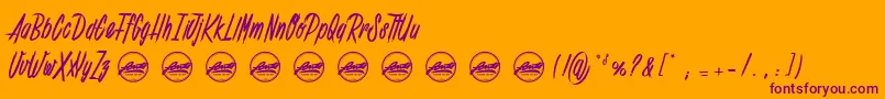 Police Shenanigans basic PersonalUseOnly – polices violettes sur fond orange