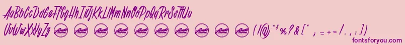 Shenanigans basic PersonalUseOnly-Schriftart – Violette Schriften auf rosa Hintergrund