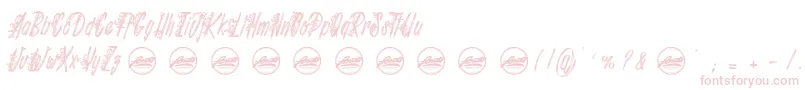 Shenanigans PersonalUseOnly-fontti – vaaleanpunaiset fontit valkoisella taustalla