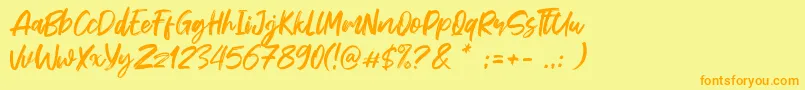 Sheppaloe Font – Orange Fonts on Yellow Background