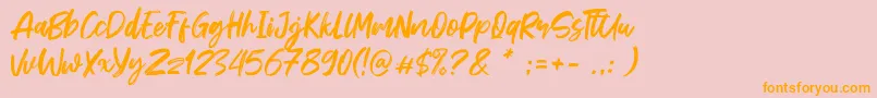 Sheppaloe Font – Orange Fonts on Pink Background