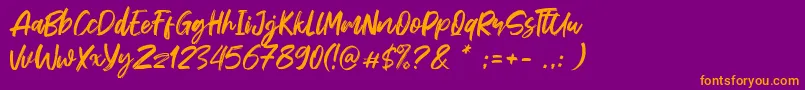 Sheppaloe Font – Orange Fonts on Purple Background