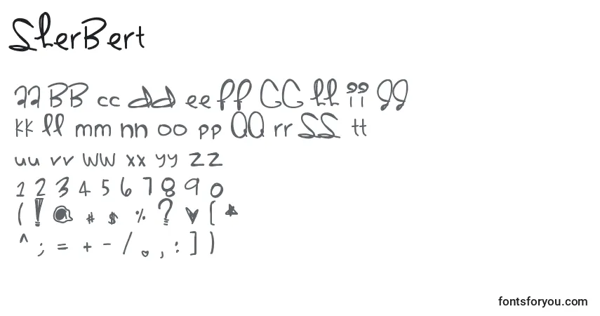 Fuente Sherbert - alfabeto, números, caracteres especiales