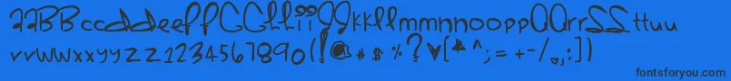 Шрифт Sherbert – чёрные шрифты на синем фоне