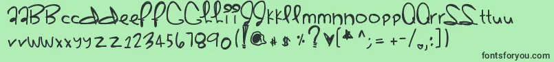 Шрифт Sherbert – чёрные шрифты на зелёном фоне