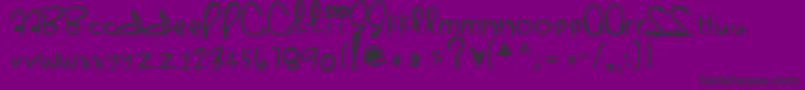 Fonte Sherbert – fontes pretas em um fundo violeta