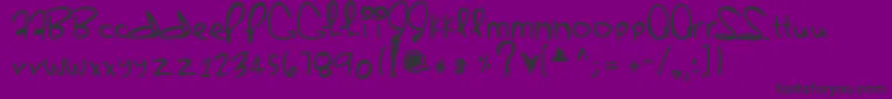 Sherbert Font – Black Fonts on Purple Background