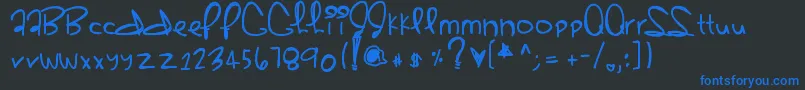 Sherbert Font – Blue Fonts on Black Background
