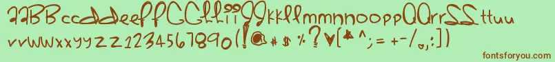 Шрифт Sherbert – коричневые шрифты на зелёном фоне