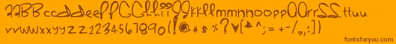 Шрифт Sherbert – коричневые шрифты на оранжевом фоне