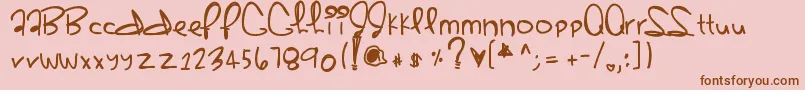 Sherbert Font – Brown Fonts on Pink Background