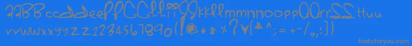 Sherbert-Schriftart – Graue Schriften auf blauem Hintergrund