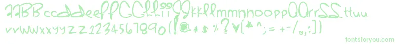 Sherbert Font – Green Fonts on White Background