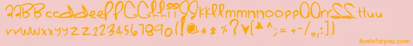 Sherbert-Schriftart – Orangefarbene Schriften auf rosa Hintergrund