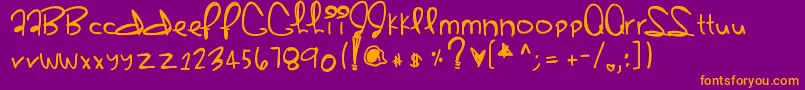 Sherbert Font – Orange Fonts on Purple Background
