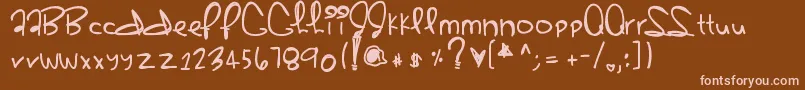 Sherbert Font – Pink Fonts on Brown Background