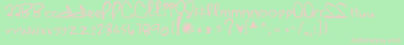 Подробнее о шрифте Sherbert Шрифт Sherbert – розовые шрифты на зелёном фоне
