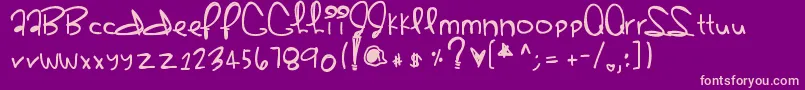 Шрифт Sherbert – розовые шрифты на фиолетовом фоне