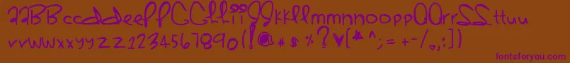 Шрифт Sherbert – фиолетовые шрифты на коричневом фоне