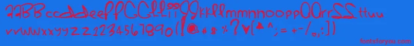 Шрифт Sherbert – красные шрифты на синем фоне