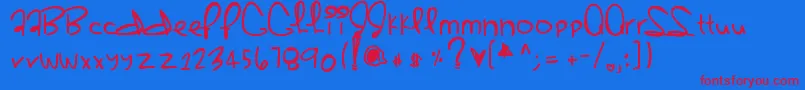 Sherbert Font – Red Fonts on Blue Background