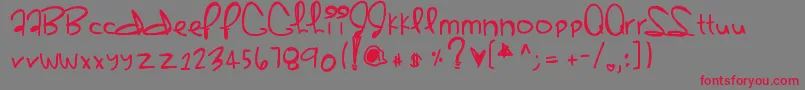 Шрифт Sherbert – красные шрифты на сером фоне