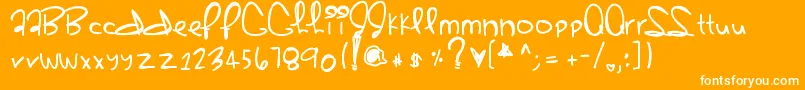 Sherbert Font – White Fonts on Orange Background