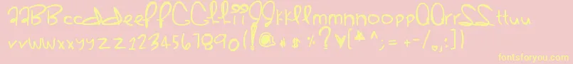 Sherbert-fontti – keltaiset fontit vaaleanpunaisella taustalla