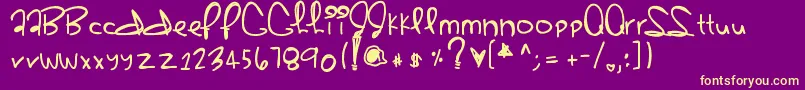 Шрифт Sherbert – жёлтые шрифты на фиолетовом фоне