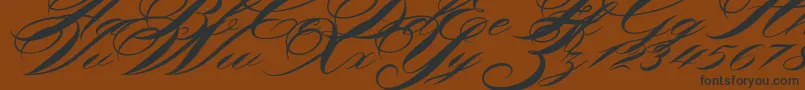Shergine-Schriftart – Schwarze Schriften auf braunem Hintergrund