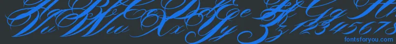 Shergine Font – Blue Fonts on Black Background