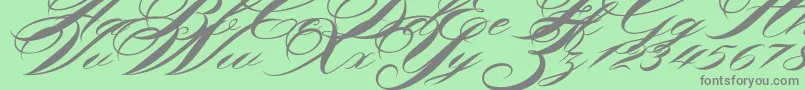 Shergine-Schriftart – Graue Schriften auf grünem Hintergrund