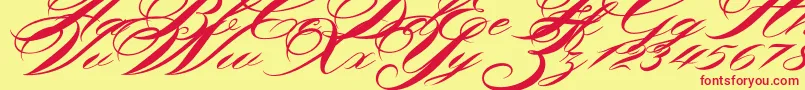 Shergine Font – Red Fonts on Yellow Background