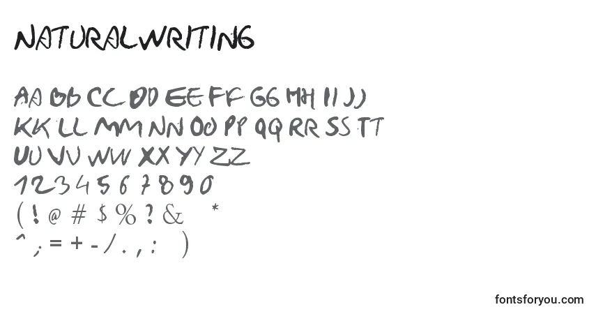 NaturalWriting Font – alphabet, numbers, special characters