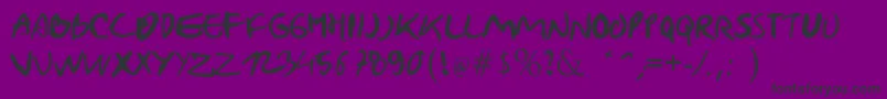 NaturalWriting Font – Black Fonts on Purple Background