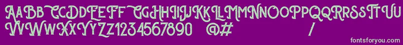 Sherlock Press Personal Use Font – Green Fonts on Purple Background