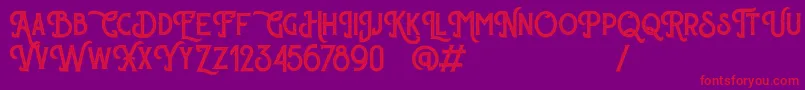 Sherlock Press Personal Use Font – Red Fonts on Purple Background