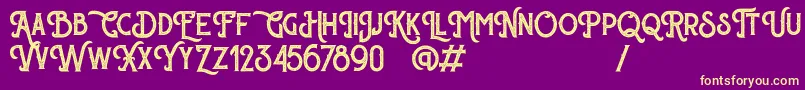 Sherlock Press Personal Use Font – Yellow Fonts on Purple Background