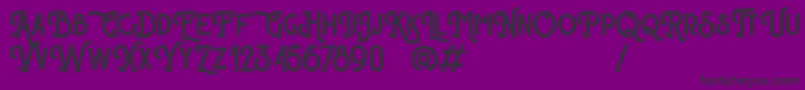 フォントSherlock Press Personal Use – 紫の背景に黒い文字