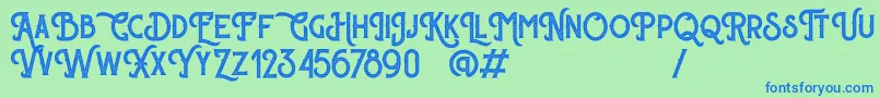 More about Sherlock Press Personal Use Font Sherlock Press Personal Use Font – Blue Fonts on Green Background