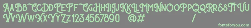 Sherlock Press Personal Use-Schriftart – Grüne Schriften auf grauem Hintergrund