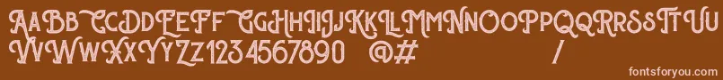 Sherlock Press Personal Use Font – Pink Fonts on Brown Background
