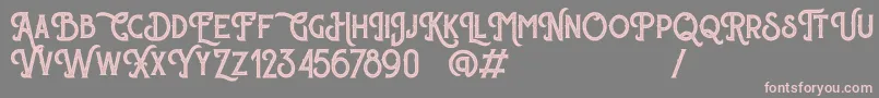 Sherlock Press Personal Use Font – Pink Fonts on Gray Background