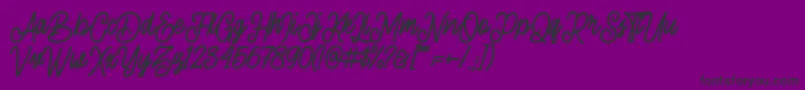 sherly shane demo-Schriftart – Schwarze Schriften auf violettem Hintergrund