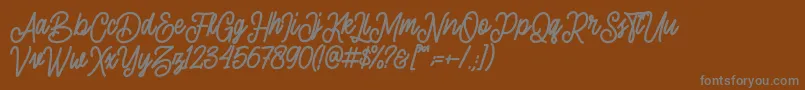 sherly shane demo-Schriftart – Graue Schriften auf braunem Hintergrund