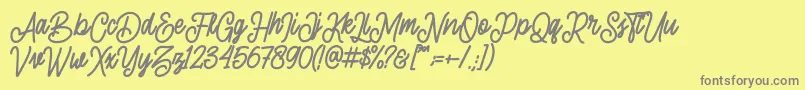 fuente sherly shane demo – Fuentes Grises Sobre Fondo Amarillo