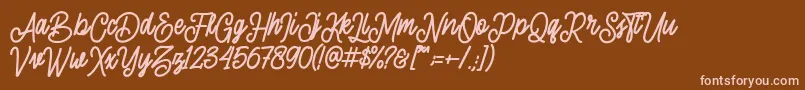 sherly shane demo Font – Pink Fonts on Brown Background